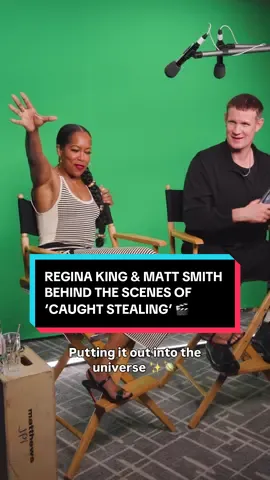 Regina King is a QUEEN for this. Fingers crossed 🤞🏼💙 From my interview with Matt Smith and Regina King for @Caught Stealing Movie @Sony Pictures 