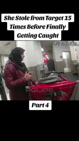 She Stole from Target 15 Times Before Finally Getting Caught #policeofficer #police #cops #bodycam 