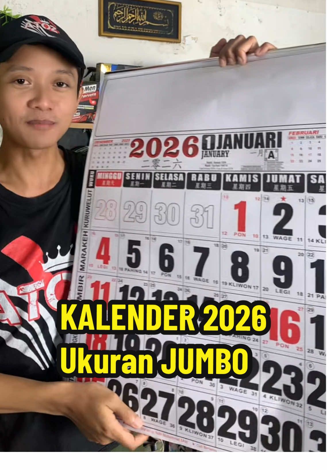 Kalender 2026 Besar JUMBO #kalender #kalender2026 #kalendermurah #kalenderdinding #2026 