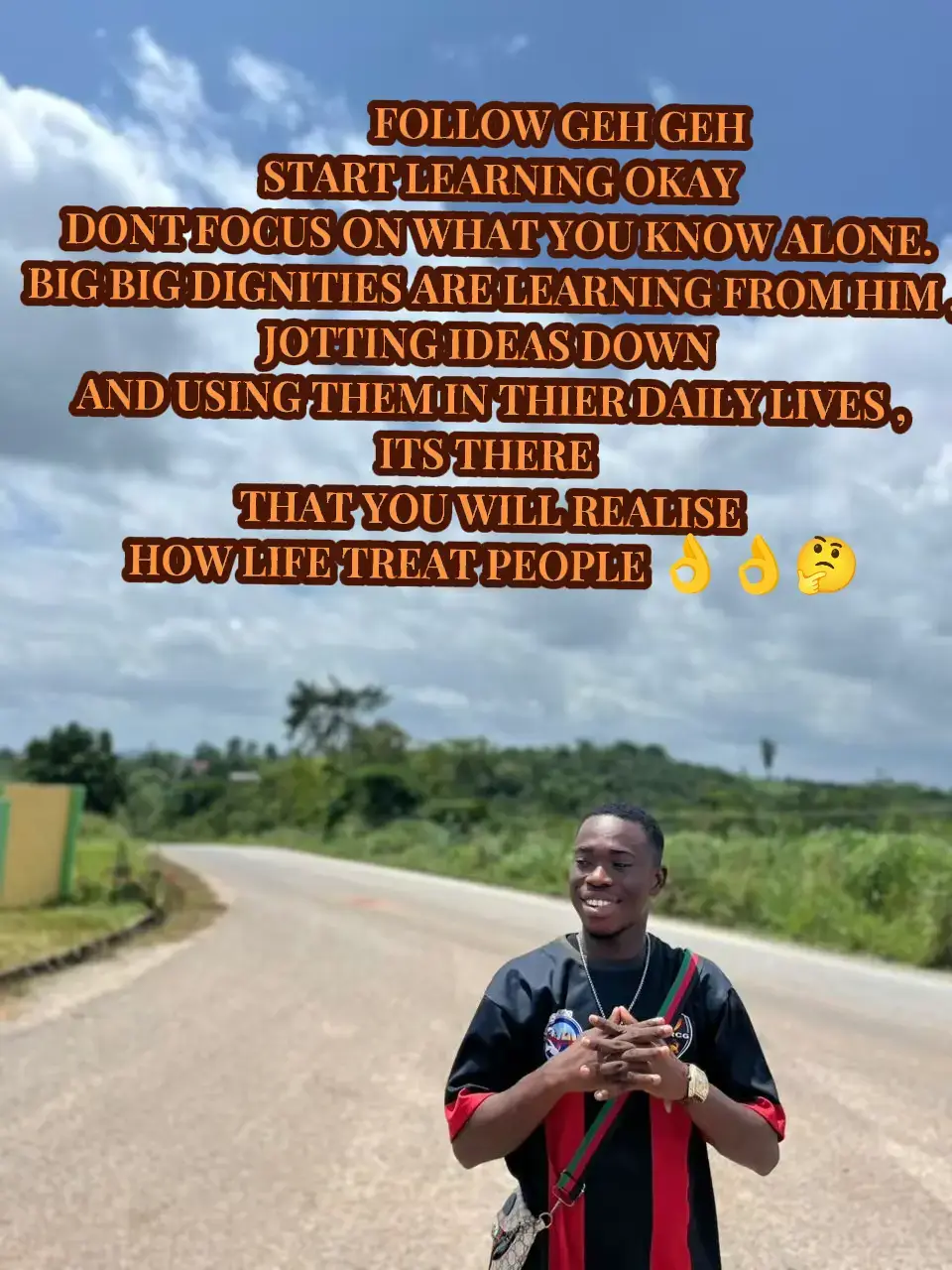 #gehgeh#adviceforguys  📸 Background scenery details: cool 🆒 and beautiful scenery 😌  🗺️ Direction to tips: advice to guys just follow GehGeh on tiktok,listen attentively and practice the little advice from him  🎯 Life lessons shared: I was touching and tough but nothing is difficult to be done unless you don't have a change of mindset  📚 Books or resources: reading on how to accelerate in life 🧬 taking time and patience to recall all your mistakes will lead you in reading more on how to accelerate your life 