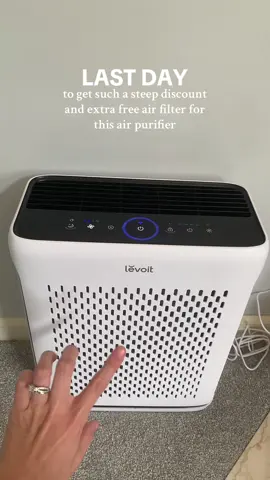 Last day to get this air purifier on such a steep discount and claim that extra free air filter!  @Levoit_official  #airpurifier #cleanair #homemusthaves #homeessentials #airquality 