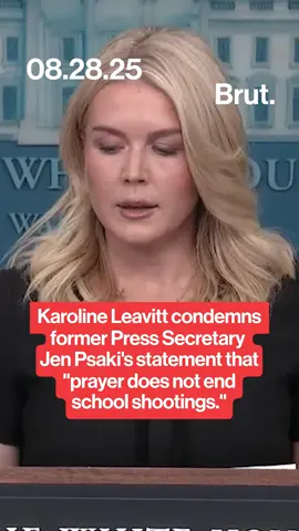Following the devastating shooting at Annunciation Catholic School in Minneapolis Wednesday, Former Press Secretary Jen Psaki took to social media to express her views on gun control and emphasize her desire for tangible changes rather than spiritual connections. In response, White House Press Secretary Karoline Leavitt called Psaki's remarks 