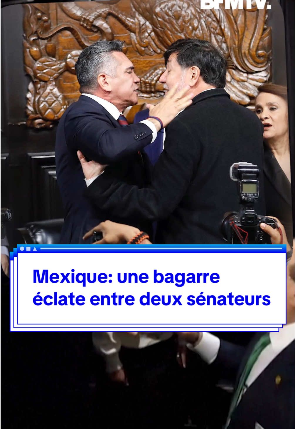 Mexique: des sénateurs en viennent aux mains sur fond de débat sur l’intervention militaire américaine #mexico🇲🇽 #senat 