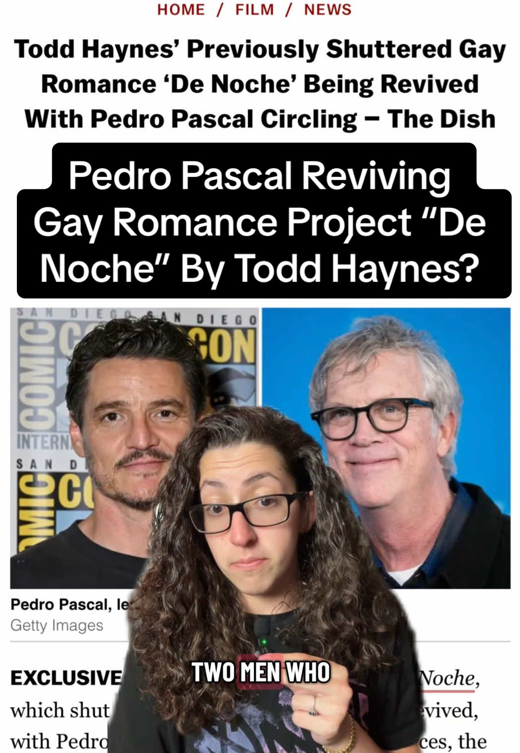 Could Pedro Pascal be reviving this gay romance film, De Noche? #pedropascal #denoche #dannyramirez #lgbtqia #filmtok 
