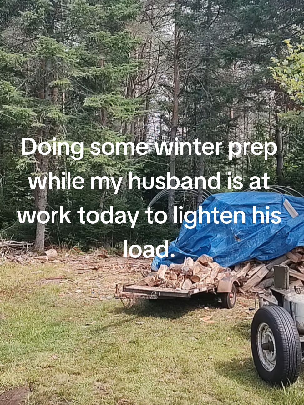 Doing some winter prep while my husband is at work today to lighten his load. #winteriscoming #chores 