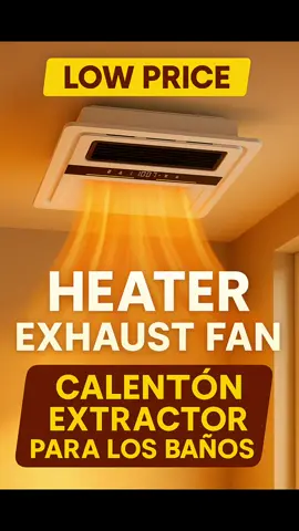 Upgrade your bathroom with this 4-in-1 Exhaust Fan with Light and Heater. Designed for easy installation, it combines powerful ventilation, heating (1700W/1900W), and LED lighting in one sleek unit. Enjoy quiet operation at only 36dB (1.0 Sones), a powerful motor, and efficient air circulation for year-round comfort. Comes with a remote control and wall switch for total convenience. Perfect for keeping your bathroom warm, fresh, and moisture-free. Descripción en Español: Mejora tu baño con este ventilador extractor 4 en 1 con luz y calefacción. Diseñado para una instalación fácil, combina ventilación potente, calefacción (1700W/1900W) y luz LED en una sola unidad elegante. Disfruta de un funcionamiento silencioso de solo 36dB (1.0 Sones), un motor potente y una circulación de aire eficiente para comodidad todo el año. Incluye control remoto y panel de pared para mayor conveniencia. Ideal para mantener tu baño cálido, fresco y libre de humedad. Hashtags: #BathroomFan #ExhaustFan #HeaterFan #HomeImprovement #Ventilation        