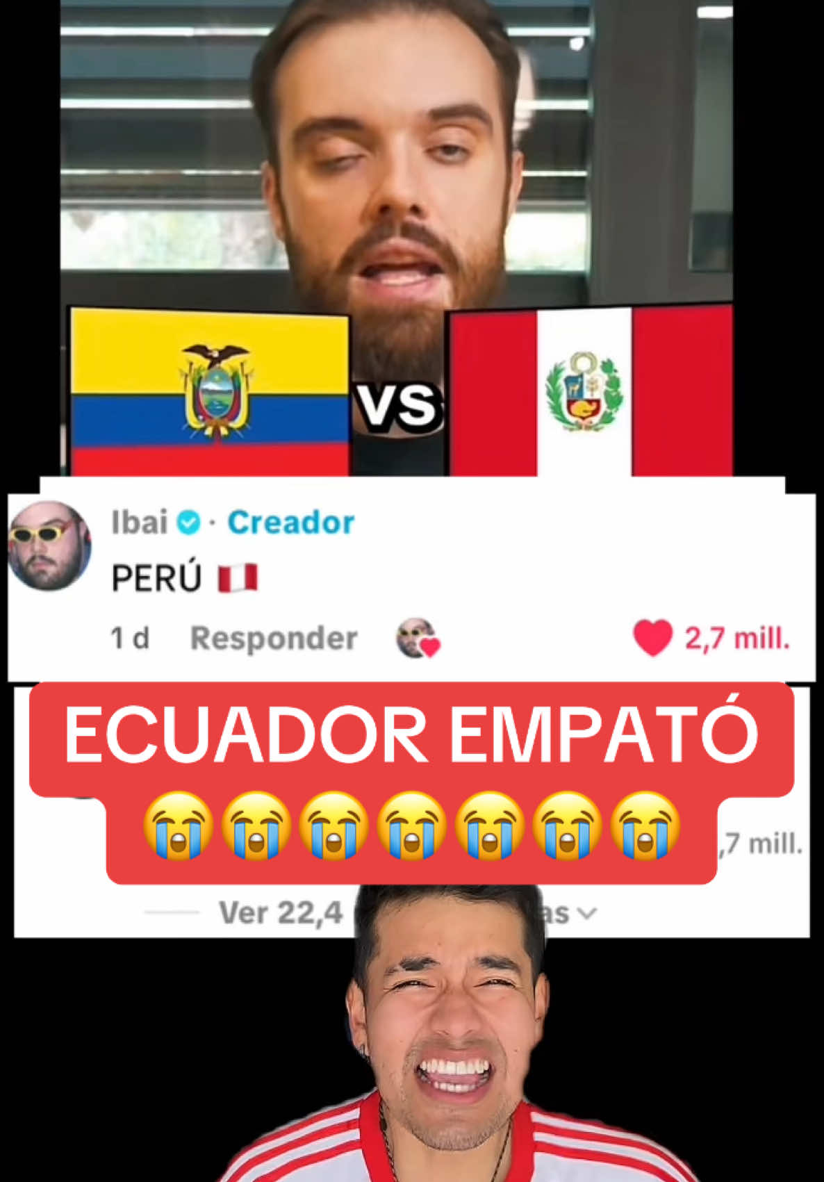Ecuador empató a Perú en el mundial de desayunos de Ibai 😭😭😭😭 #ibai #mundialdedesayunos #perú #ecuador #peruesclave 
