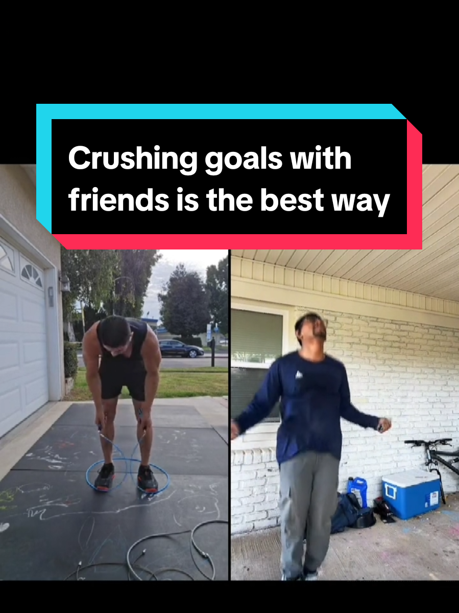 Crushing workout goals with friends >>> Nothing beats pushing each other through a jump-rope session. Cardio, coordination, and consistency all in one. #jumprope #fitnessgoals #fitnessmotivaton 