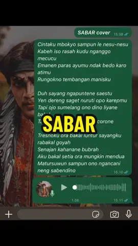 Sabar cover, izin nggeh mas @sadewok4 #cover #sabar #sadewok #fyp #lagujawa 