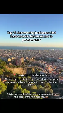 Another business closed its doors this summer after only being open for 2 years. The museum of forbidden art closed due to 4 month long staff protests for very fair reasons. The museum lost 75% in revenue and was forced to close. This is an example of how protesting can work, and getting what you wish for. In this case, totally deserved #barcelona2025 #fyp #foru #tourist 
