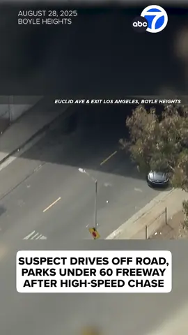 A driver was taken into custody after leading authorities on a high-speed #chase and abandoning a car under a freeway interchange in the East Los Angeles area.