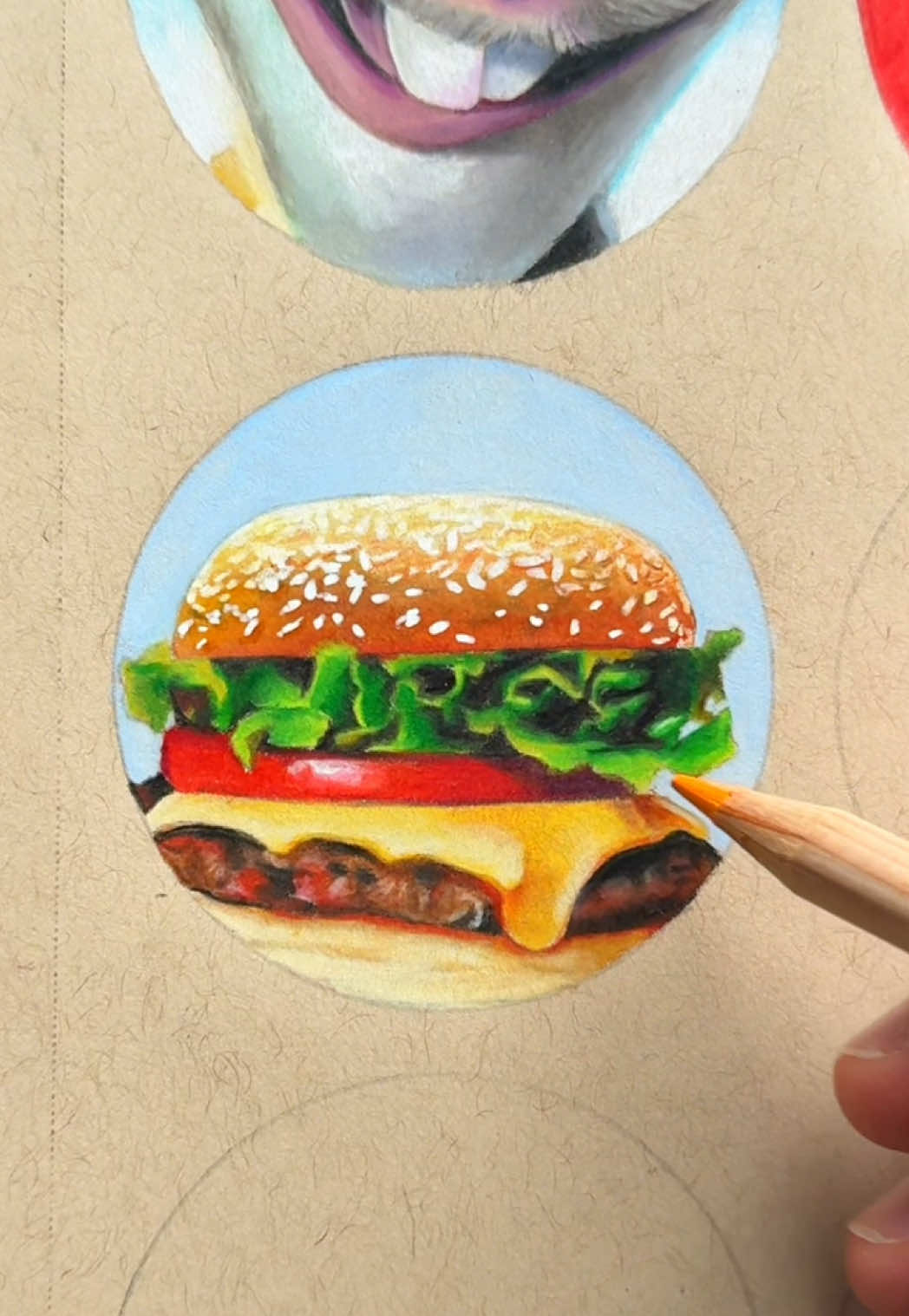 Replying to @burger comment to be drawn next!😳 #art #drawing #foryou #profilepicture #tiktokart 