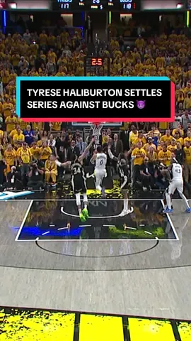 series set and match 🤝 @Tyrese Haliburton settled the series in the final seconds of Game 5 against the Bucks. #tyresehaliburton #NBA #basketball #indianapacers #playoffs