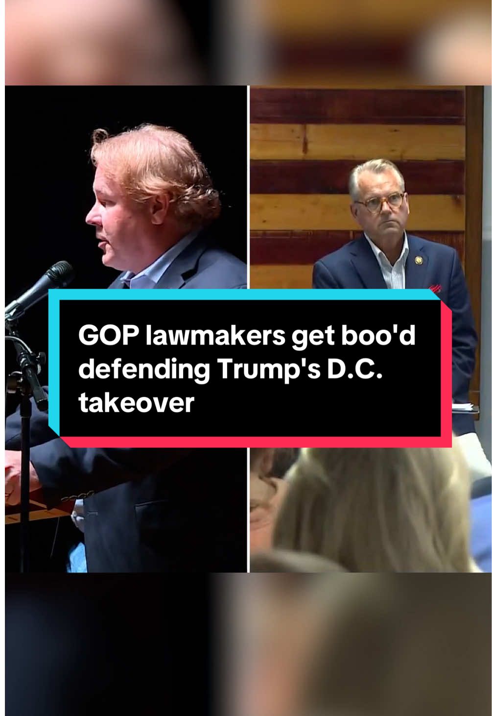 Missouri and Ohio residents attending GOP town halls expressed outrage and frustrations over the Trump administration's federal take over of Washington, D.C.