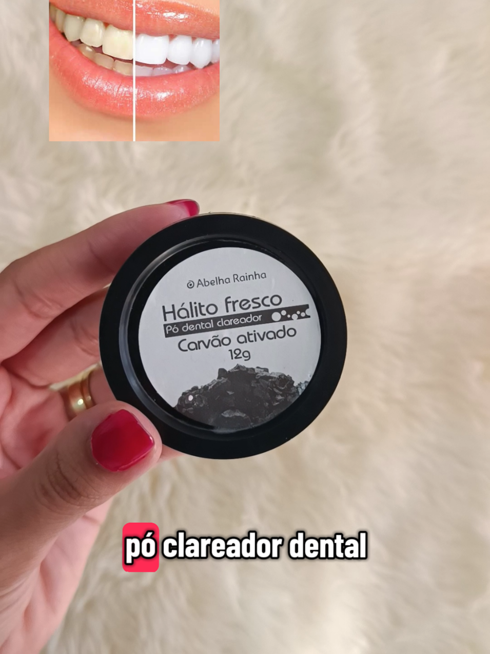 Pó Dental Clareador de Carvão Ativado ✨🖤🖤 Clareamento gradual dos dentes ✨ . . . #fyp #autocuidado #dentesbrancos #dentesamarelos 