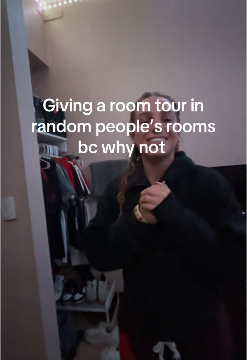 idk what he was doing in our room tbh #RoomTour #college @B-Town 
