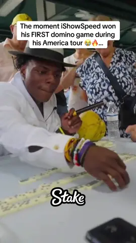 The moment iShowSpeed won his FIRST domino game during his America tour 😭🔥… #ishowspeed #domino #america 