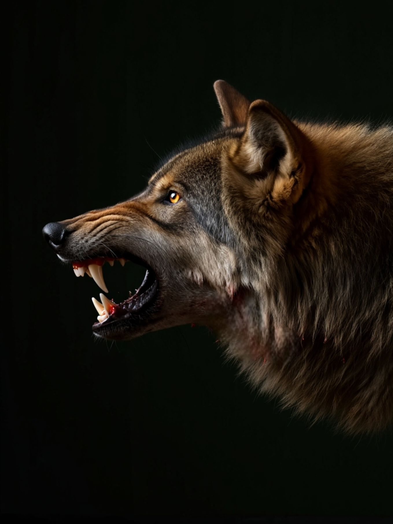 The evil wolf #creatorsearchinsights #wolf #growl #viral #foryou 