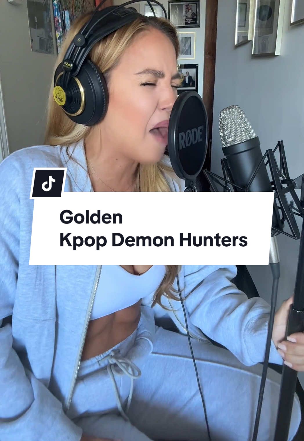 Almost popped a jugular attempting #golden by #kpopdemonhunters 😂🩷