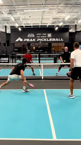 Trying to get faster & make em hit another shot. 👋🏽 Curious if you like watching this fixed camera POV or prefer the tighter back/forth spliced shots like the post before this one? #pickleball 