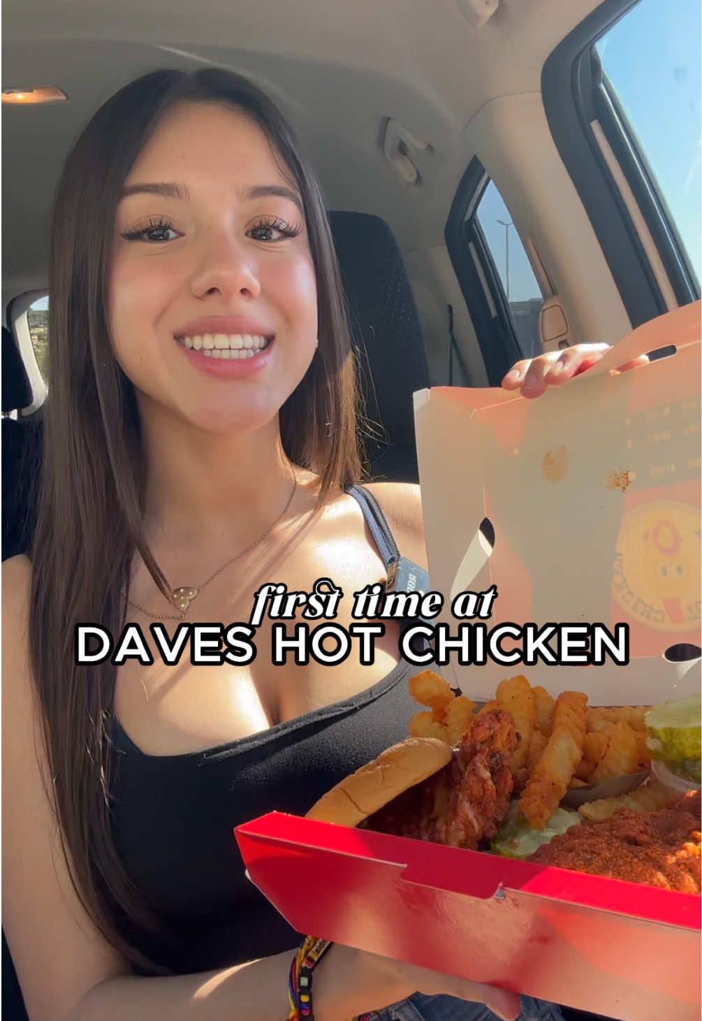 Daves hot chicken! 🍗 #mukbang #food #daveshotchicken #fyp #Foodie 