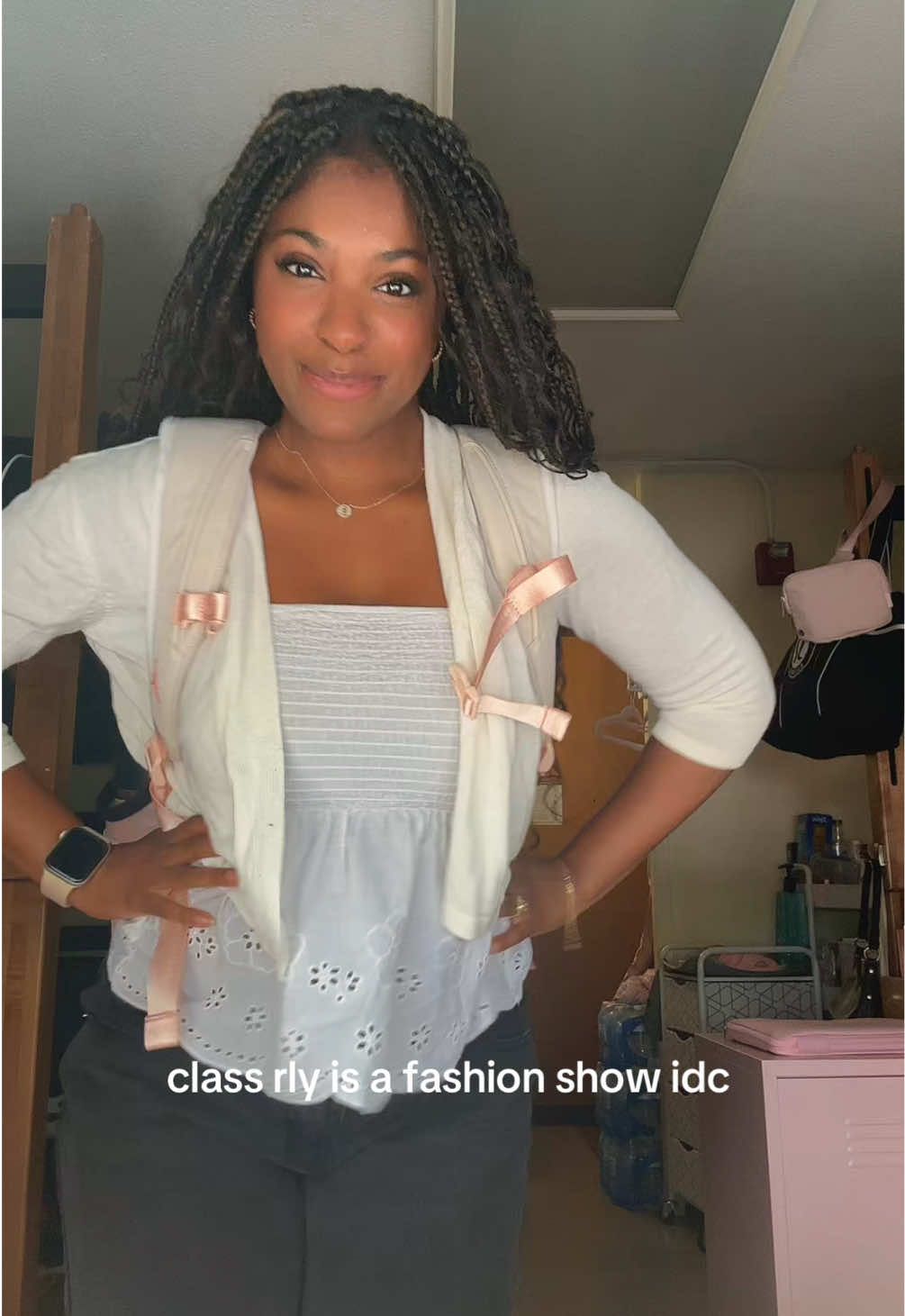 i🩷 dressing up 4 class. #collegefashion #girlygirl #collegelife #msu #pinkaesthetic 