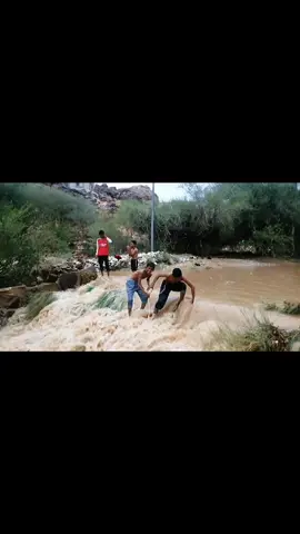 Children and natural happiness with rain 