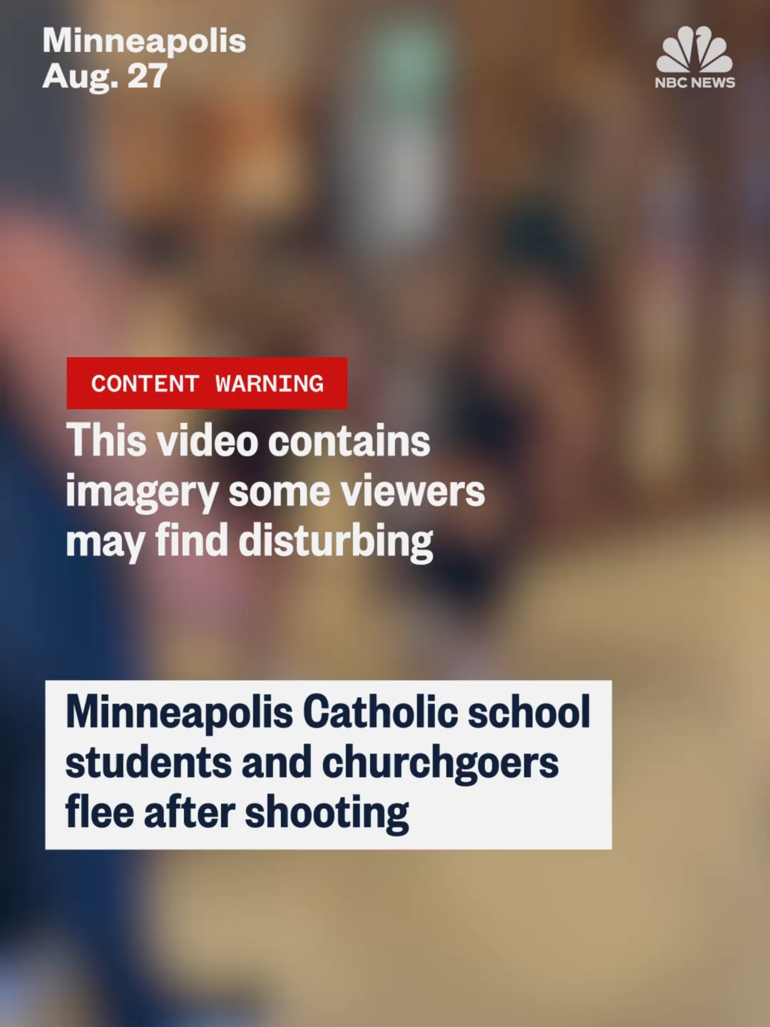 A parent filmed students and churchgoers fleeing from Annunciation Catholic Church in #Minneapolis, #Minnesota, after a shooter opened fire during morning Mass.