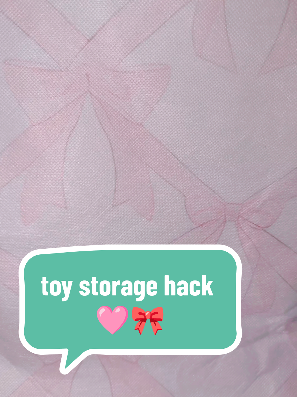 it's actually a lot bigger than I expected so I may need to find a better spot to put it but it is so cute!! my girls are going to love this 🩷🎀  #justgirlythings #toystorage #momlife #tiktokshoplabordaysale #tiktokshopbacktoschool 