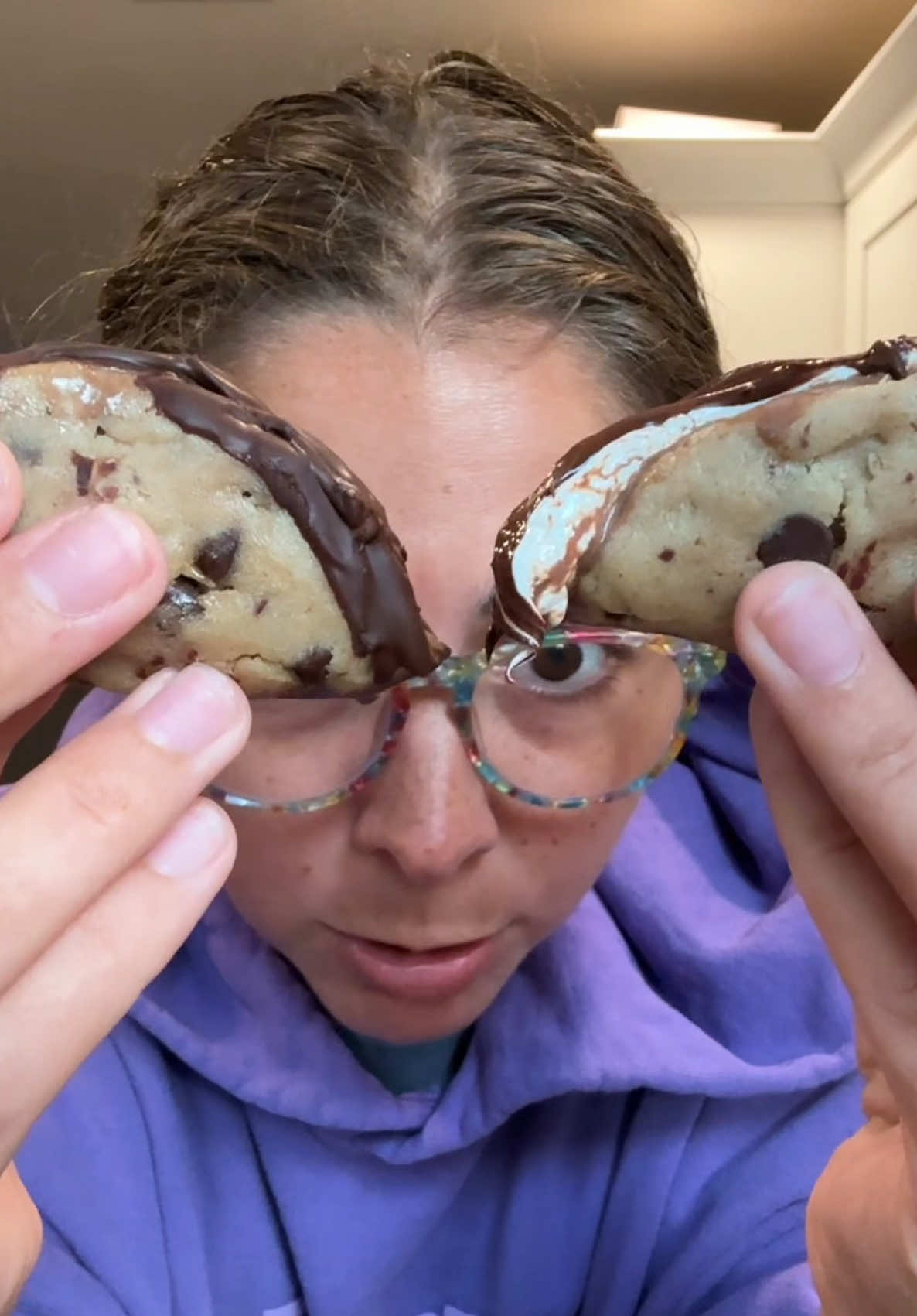 chocotacos 2 ways👹 #chocotaco #icecream #easydessert #cookiedough #cookies 