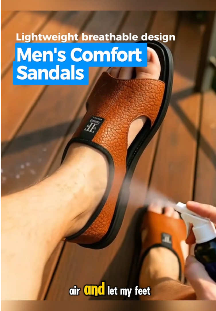 “Finally, a chance for your feet to relax.” #menssandals #easywear #summercomfort #everydaystyle #tiktokshoplabordaysale 