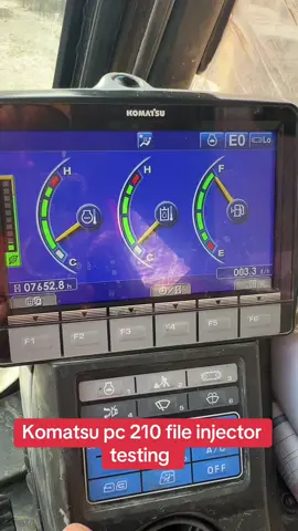 Komatsu pc 210 file injector  testing #komatsu #mechanic #motivation #fyp 