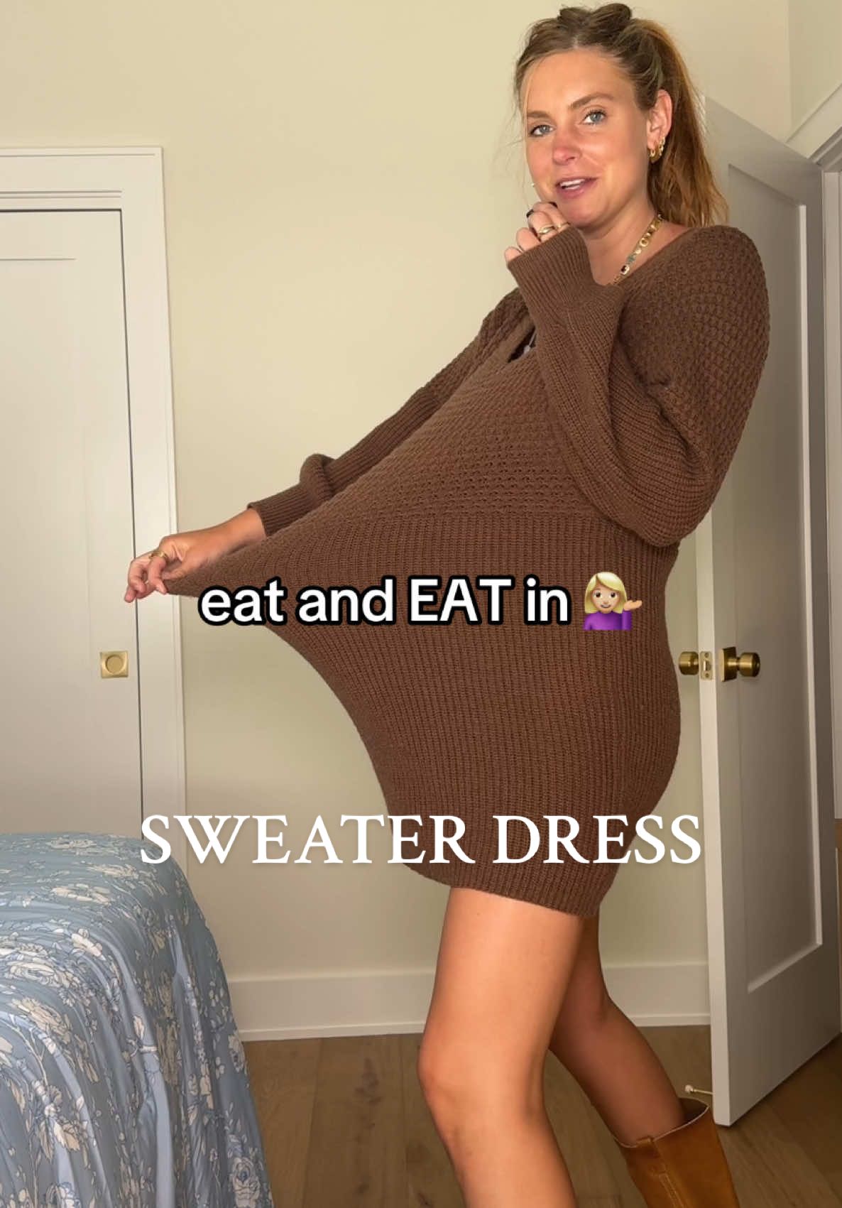 Super comfy and cozy #sweaterdress #fallfashion #TikTokShopLaborDaySale #TikTokShopCreatorPicks #tallgirl 