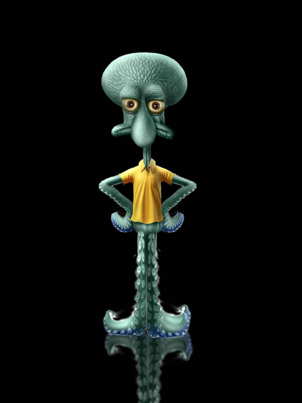 Fiz uma versão realista do LULA MOLUSCO!!! #spongebobsquarepants #bobesponja #desenhoanimado #procreate 
