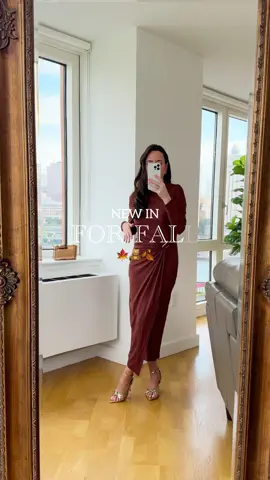 Chocolate brown dress! 🍫 My outfits are always linked in my bio! Xx #fallfashion #fallstyle #mididress 