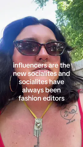 Influencers are the new socialites, and since the fashion blogging era those individuals have been hired as editors at fashion magazines etc - i have more thoughts on this maybe ill write sometime later #fashiontiktok #fashionmagazine 
