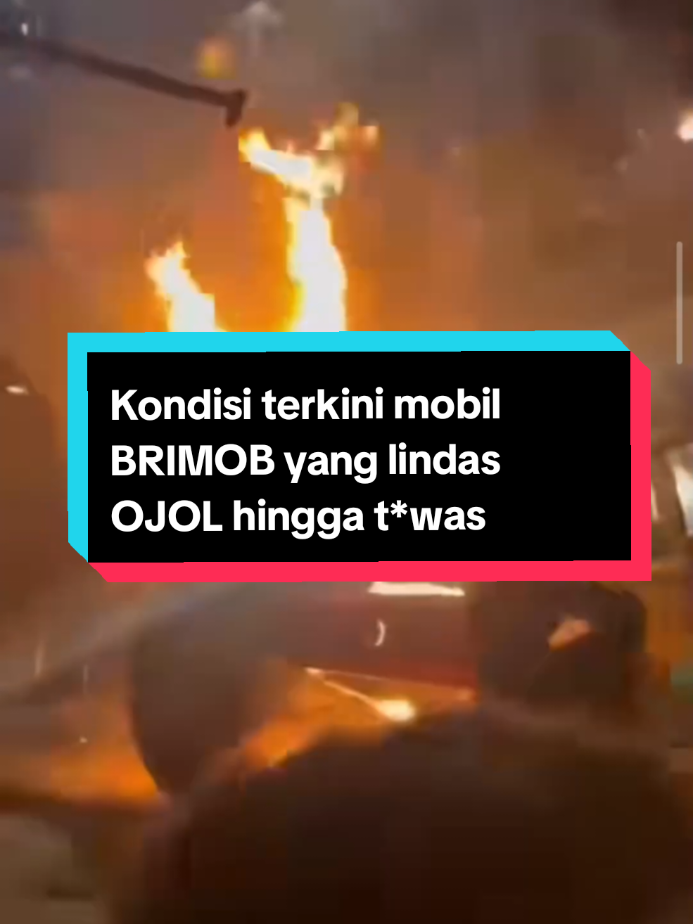 Kondisi terkini mobil brimob (rantis) yang menabrak dan melindas ojol hingga t*ewas #ojol  #brimob #demo #viral #fyp
