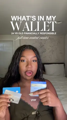 What’s in my Wallet? 💳 Full-Time Creator Edition (PT.1)  feat. all my credit cards as a 24 year old with 800+ credit score … apparently it cut off, but if you want a part two where i talk about my investments, roth ira, taxes and more lmk in the comments  #creditcards #influencerdiaries  #nyccontentcreators  #amexplatinum #investments 