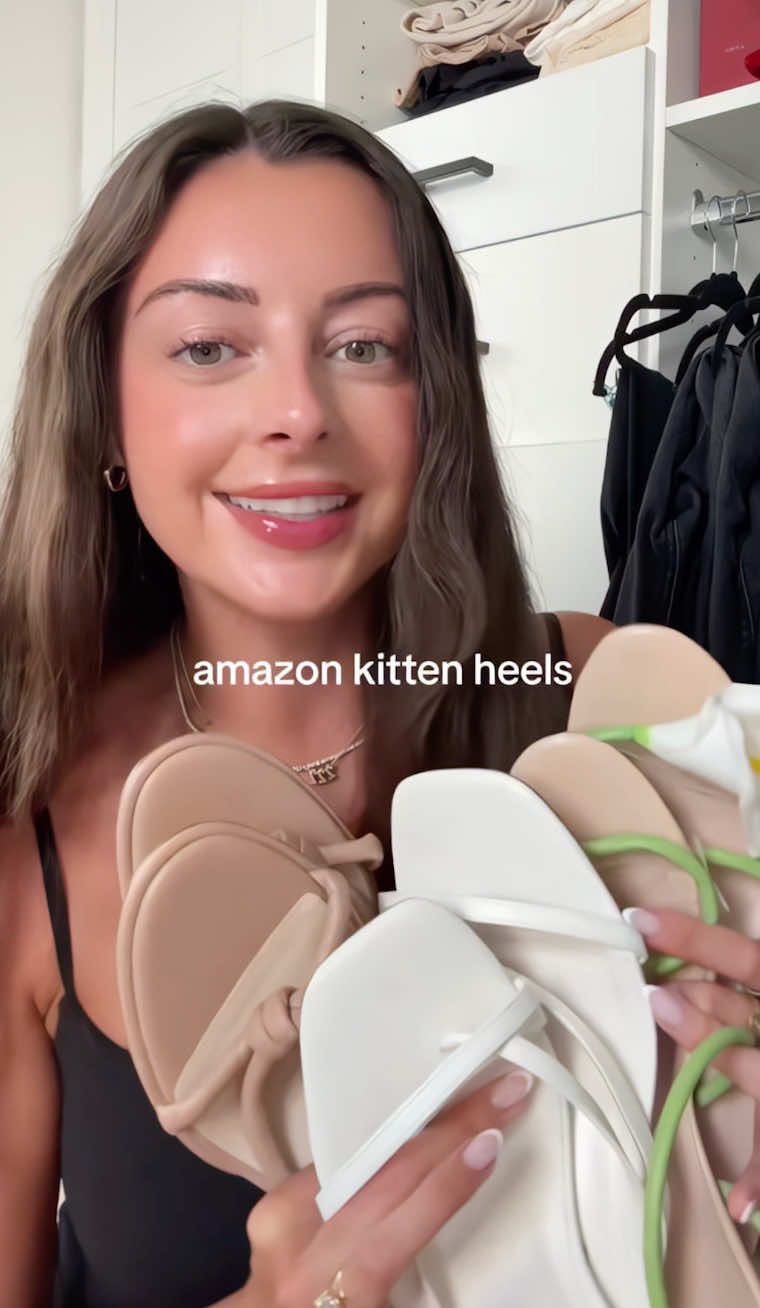 Add each style to your current collection 😍 Shop kitten heels via the link in bio. #amazonfashion #kittenheels #amazonfinds  🎥: @gabdeleo 
