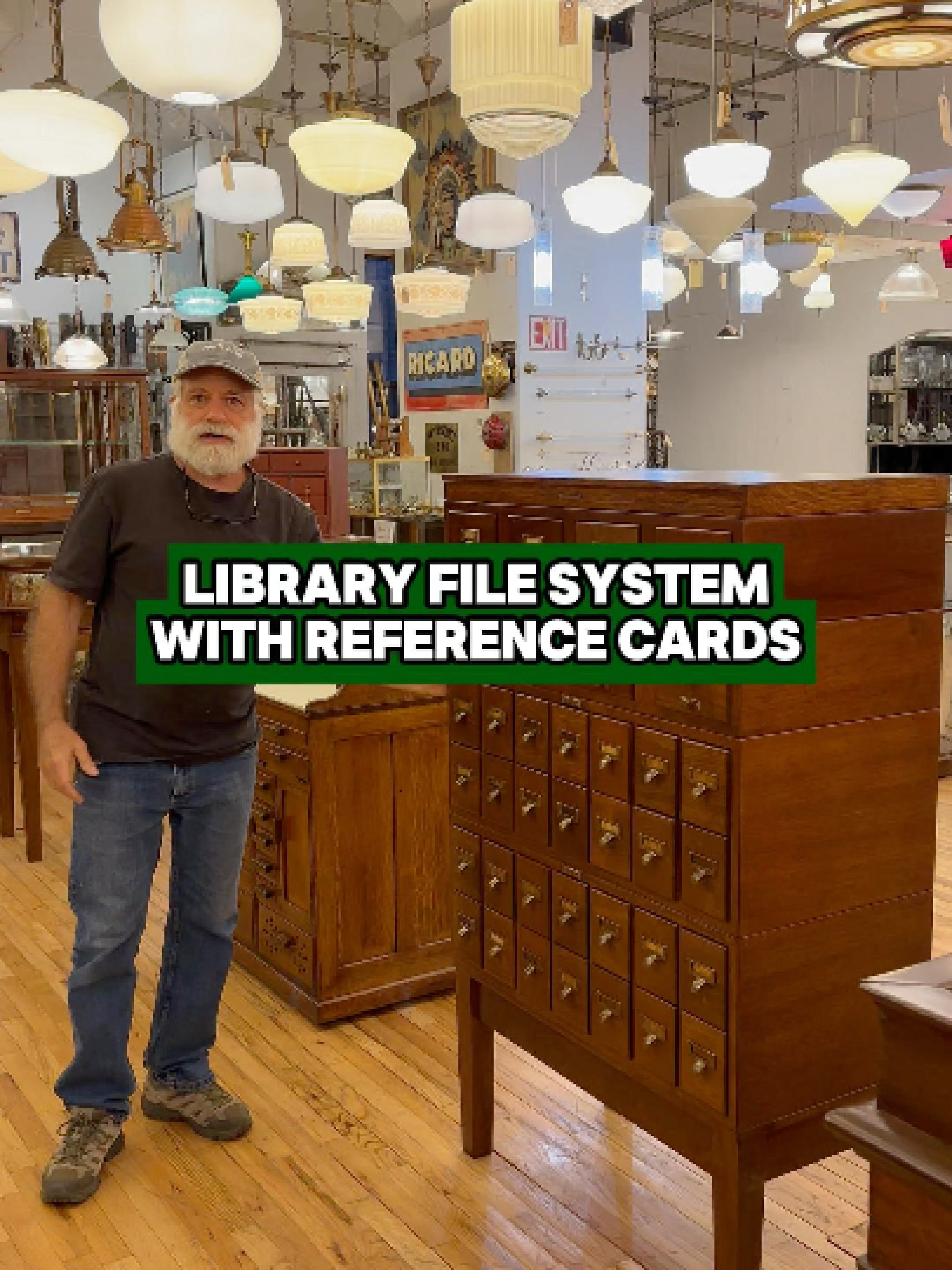 Spectacular Library Bureau system with multiple drawers of antique reference cards still intact! Incredibly unique find. Give us a call or send us a message to purchase! 📍333 W 52 St., New York, New York 🚛Shipping available everywhere 📐33 in. W x 17 in. D x 55 1/2 H #oldegoodthings #fyp #foryou #antiquestore #antiqueshop #antiques #antique #antiquefurniture #interiordesign #architecturalsalvage #homedesign #homedecor #history #historytok #arthistory #vintagevibes #newyorkcity #newyork #nyc
