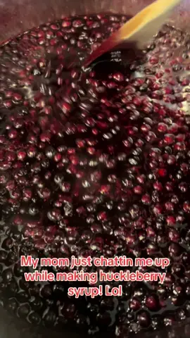 Making huckleberry syrup today! #fyp #Montana #Billings #huckleberry #family