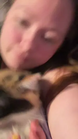 She realized she was being filmed I think 🤣 she was laying on my arm for a while🫶🏻