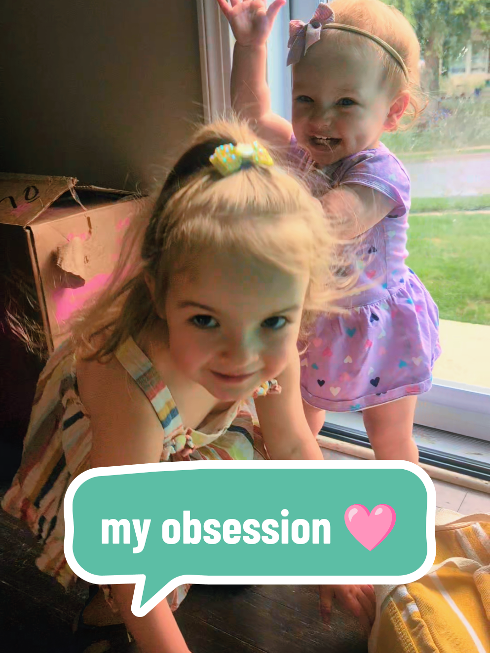 I will always be obsessed with them 😍🩷🎀 today we had a park picnic day, enjoying the warm weather while it last and making memories along the way 🧡 #myobsession #momlife #adayinthelife #girlmom #momcontent 