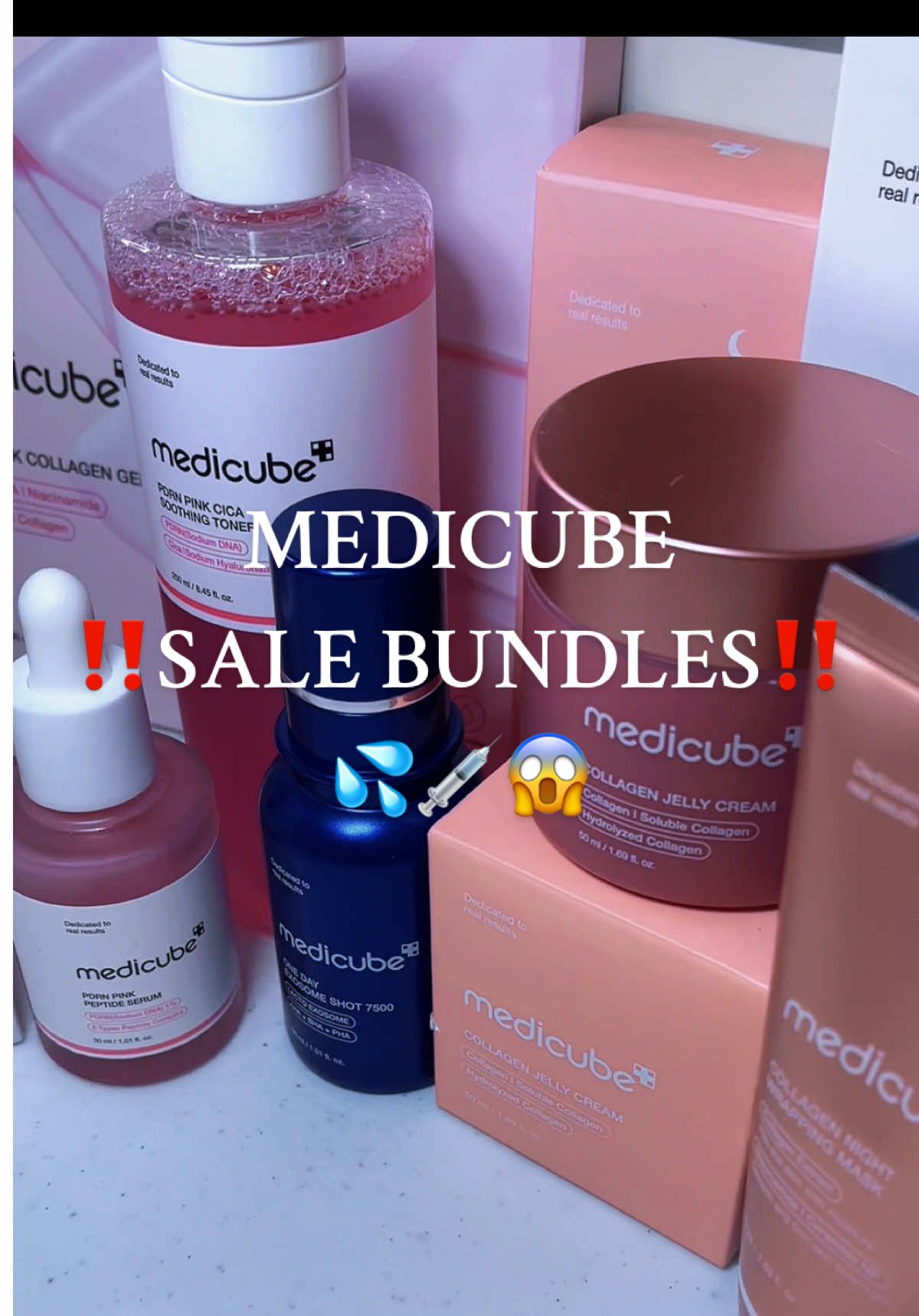 I wanted Medicube Exosome Shot so bad and couldn’t resist this amazing BUNDLE it came with✨ Smooth poreless glass skin is a lifestyle 🤌  #skincare #medicube #makeupreview #TikTokShopCreatorPicks  #kbeauty @medicube global Korean skincare products, Medicube skincare routine, antiaging skin treatment routine, grwm, for you page, acne treatment, blackheads, whiteheads, skin collagen, skincare Peptides, medicube Zero Exosome Shot 7,500 PPM Spicule Facial Serum, AHA, BHA, PHA, Pore Care, dry skin, oily skin, Dead Skin Cells, Skin Texture, Korean Skin Care, viral skincare 