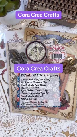 Unbox the Royal France Craft Box with me from @CoraCreaCrafts!!  #scrapbook #junkjournal #junkjournals #asmrjournal #scrapbookasmr 