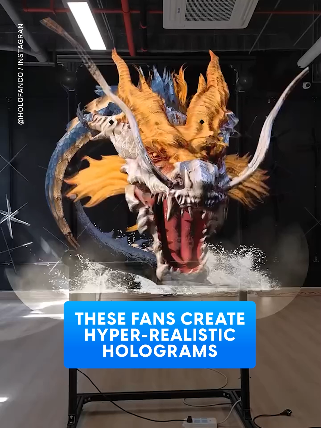 No screens. No glasses. Just fans spinning fast enough to create the illusion of 3D holograms. Video: holofanco / Instagram #hologram#tech#innovation#techinnovation#technews
