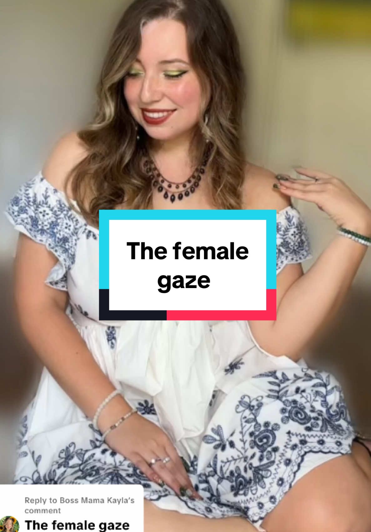 Replying to @Boss Mama Kayla the female gaze milk maid dress