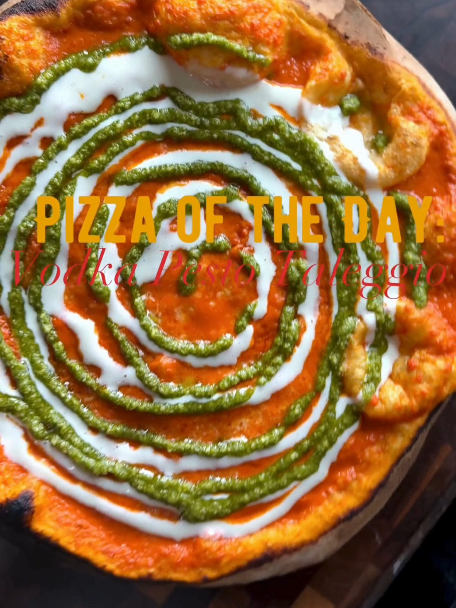 Day 4 of Pizza Week = a vodka Taleggio pesto pie. 🍕✨@theartofeating.infolayers silky vodka sauce, creamy Taleggio & fresh pesto for what might just be his favorite pizza of the week. 👀 ~ Ingredients: Overnight Sourdough Pizza Dough 100g active sourdough starter (fed and bubbly) 850g all-purpose or 00 flour 550g water (room temp) 20g fine sea salt 20g olive oil (optional, for softness and extensibility) Vodka Sauce 1 onion, diced 2 garlic cloves, minced 1/2 can plum tomatoes, strained and diced 2 tablespoons vodka 1 tablespoon butter 1/2 cup cream Basil Pesto 30 g fresh basil leaves 1 garlic clove 20 g grated Parmigiano-Reggiano 20 g pine nuts 60 ml olive oil Full recipe at the link in bio!