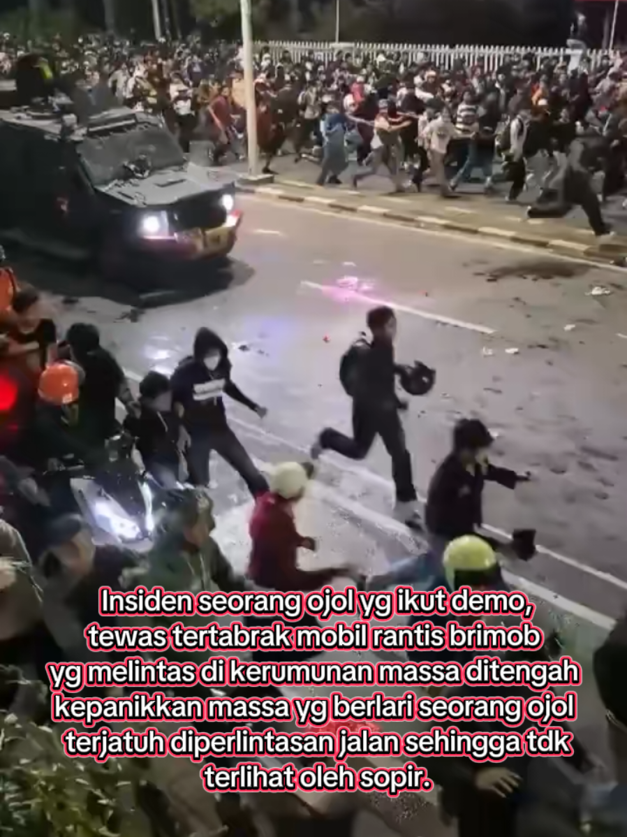 Kapolri minta maaf atas insiden mobil rantis brimob menabrak seorang pendemo yg memakai jaket ojol