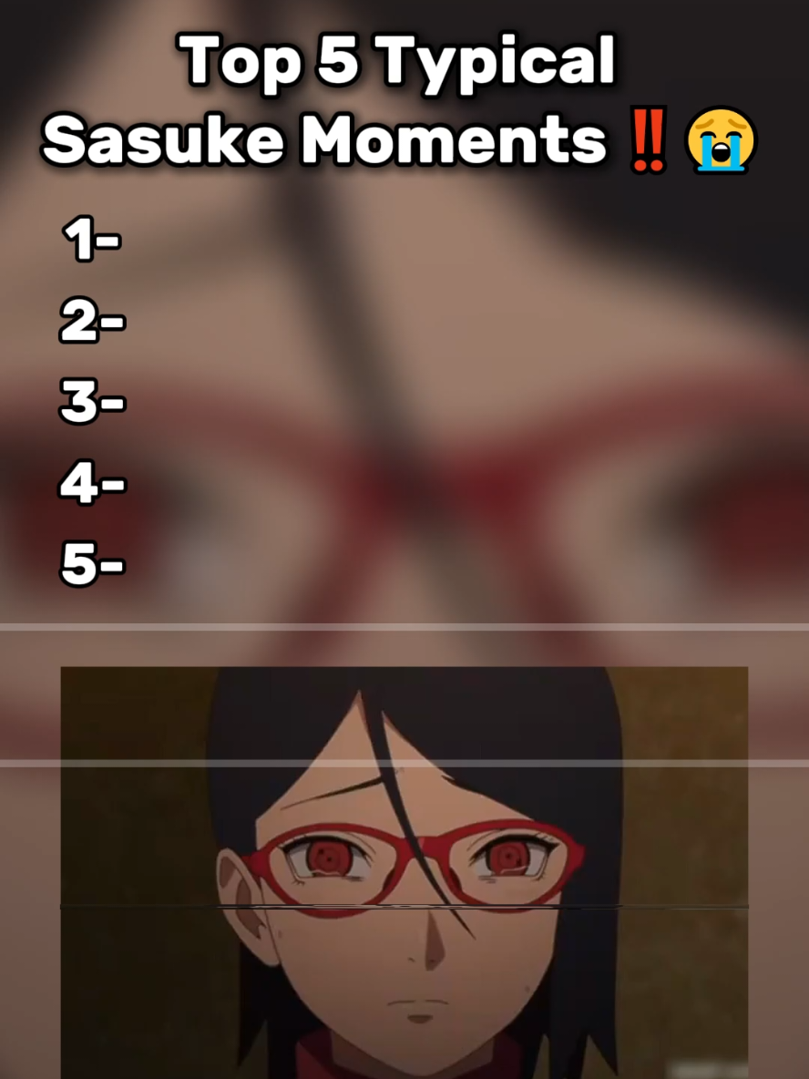 Top 5 Typical Sasuke Moments in Boruto ‼️😭 #naruto #narutoshippuden #boruto #sasuke #top5 
